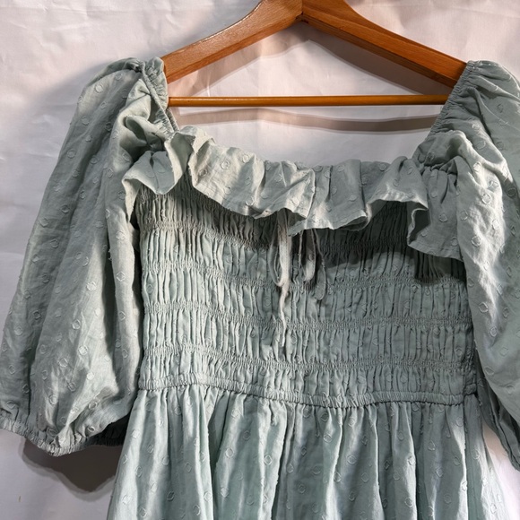 R. Vivimos // sage green long sleeves maxi dress size large aug1 - Picture 2 of 8